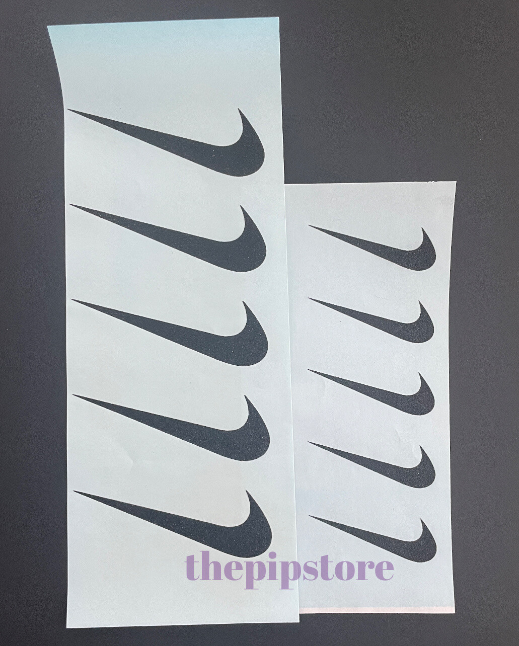 Iron On Swoosh Logo 2" 3" Fitness Casual Clothing Apparel Black White Red