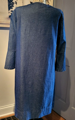 Draper James Blue Chambray Denim 3/4 Sleeve Dress - Size 10 - 第 3/6 張圖片