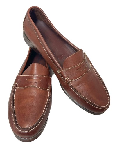 Dexter Tan Brown Penny Loafers White 