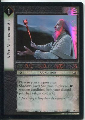 Herr der Ringe CCG Foil Karte RotEL 3.R52 A Fell Voice On The Air