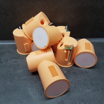 10 x Hohlwand Hohlraum Wandauslassdose Lampenauslassdose orange m.Deckel HUP 