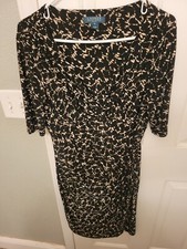 Ralph Lauren Geometric Pattern Sheath Dress With Sz 12 Preppy Career Comfy