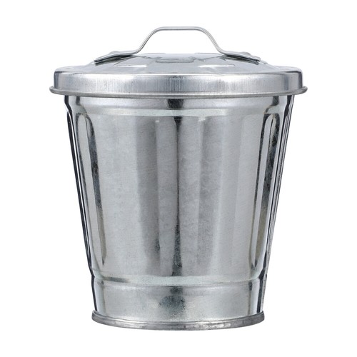 Desktop Waste Basket Table Storage Jar Travel Office Small Mini Trash Can Metal