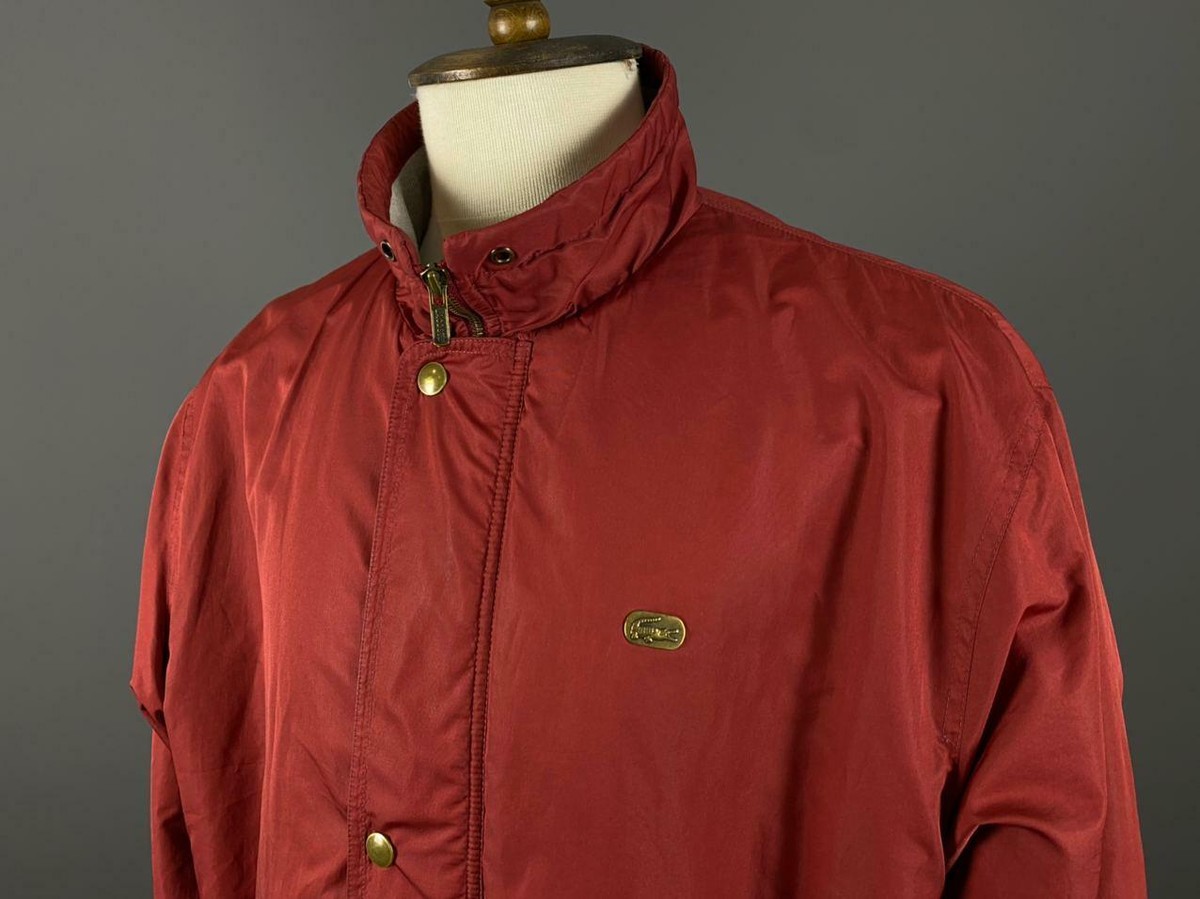 Lacoste Sport Red Metal Logo Zip Up Jacket Size 56 / 6 | eBay
