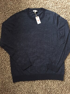 *New* Lee Cooper Men`s Lightweight Crew Neck Sweater ( Navy Heather, L)