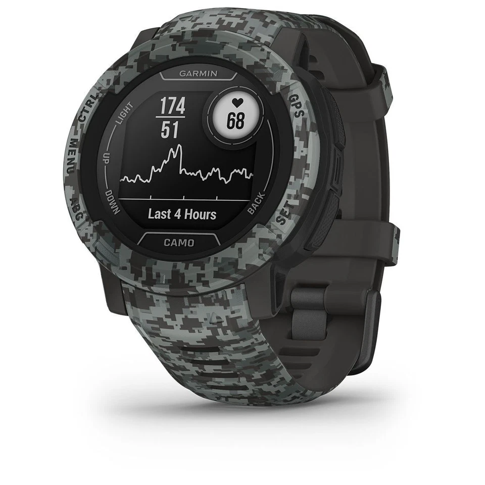 Garmin INSTINCT 2 CAMO EDITION Smartwatch Silikon Schwarz 45mm 010-02626-03 - Bild 3 von 4