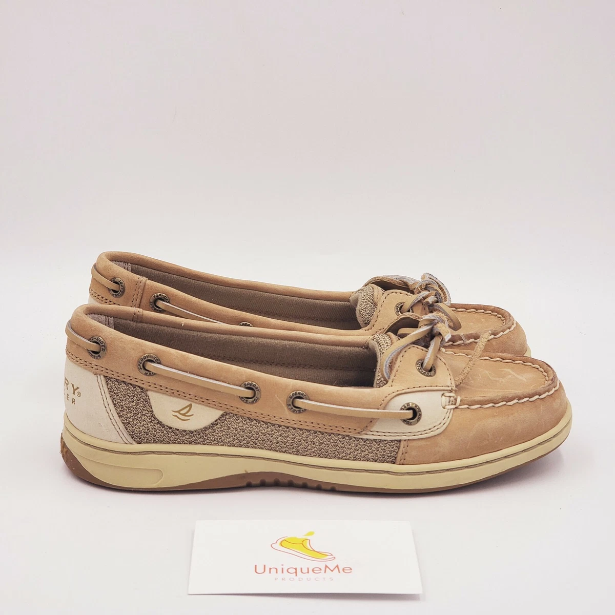 Sperry Angelfish leather boat shoes Womens Size 5 Medium Brown