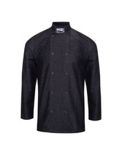 Premier Men's Black Denim Chef's Jacket PR660 - Kitchen Cooking Work Wear
