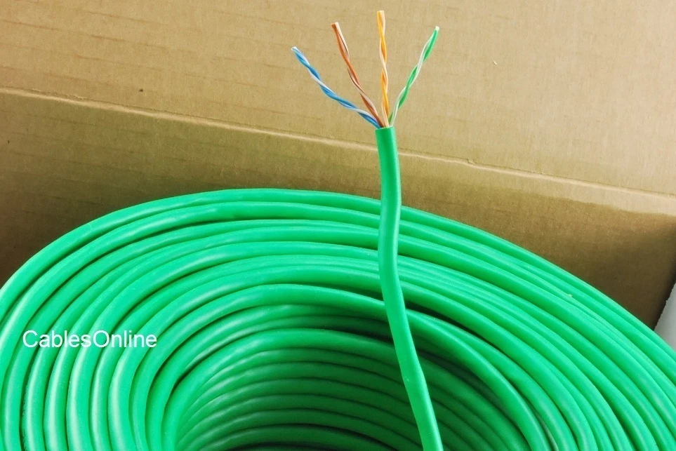 250ft Cat5e 350MHz UTP 24AWG solid pure copper, Riser Rated CMR 