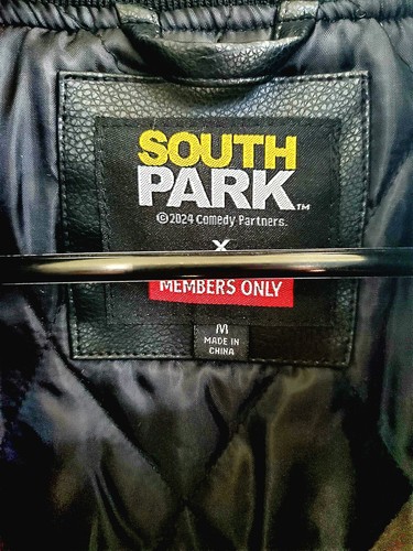 NEW Members Only South Park Faux Leather Coat Jacket Size Medium M - Picture 6 of 7