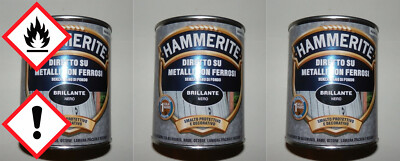 3 Dosen Hammerite 5133708 Lack Schwarz je 0,75 Liter (22,22 /l)