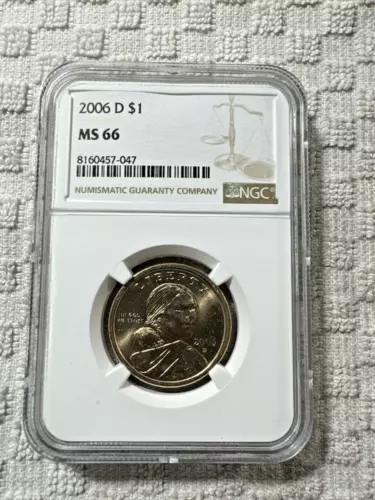 BU 2006-D Sacagawea Dollar NGC MS66.