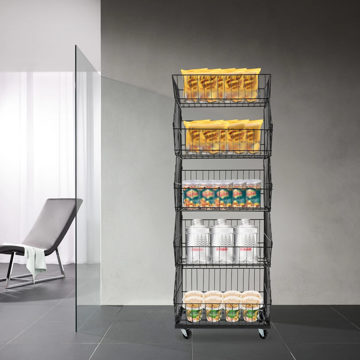 Cesta De Alambre Almacenamiento Con Adhesivo (002) | Meses Sin Intereses