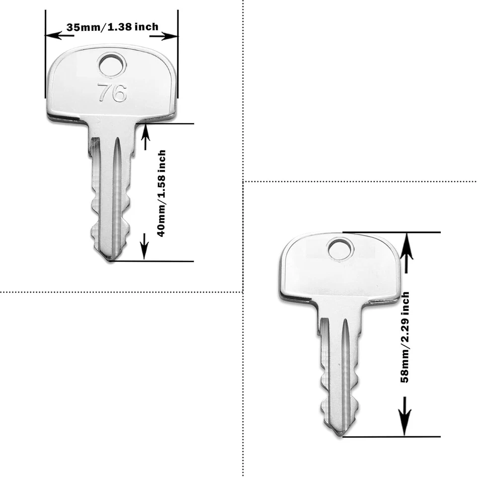 10X 601 Sany Key Fits Sany Mini Excavator Crane Ferris Mower Bluebird school Bus - Image 2 of 4