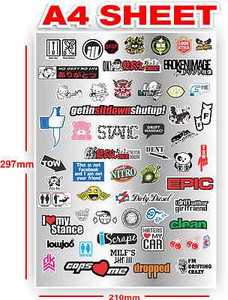 rc car stickers decals
