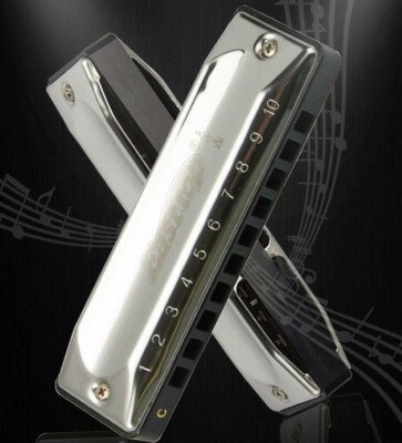 East top 10Hole 20Tone Diatonic Blues Harmonica Key of C Professional Gift New
