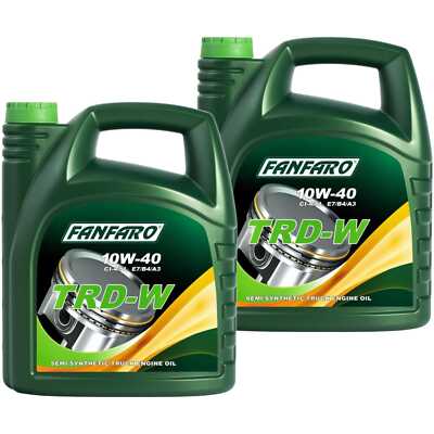 2x 5L FANFARO TRD-W UHPD 10W-40 Motoröl API CI-4/SL ACEA E7 A3/B4 JASO DH-1