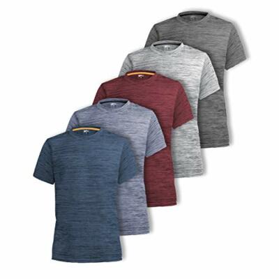 Men s Dry-Fit Active Athletic Crew Neck T Shirts Running Workout