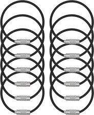 Uniclife 4 Inch Wire Keychain Cable Large Stainless Steel Key Ring Loop Holder f