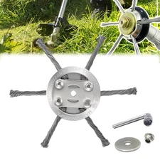 Universal Steel Wire Grass Trimmer Head, 6Inch Metal Weed Wacker Blade Replac...