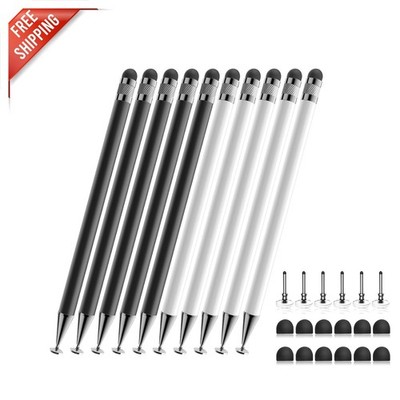 High Sensitivity Stylus Set - 10 Durable Alloy Pens for iPhone, iPad, Android