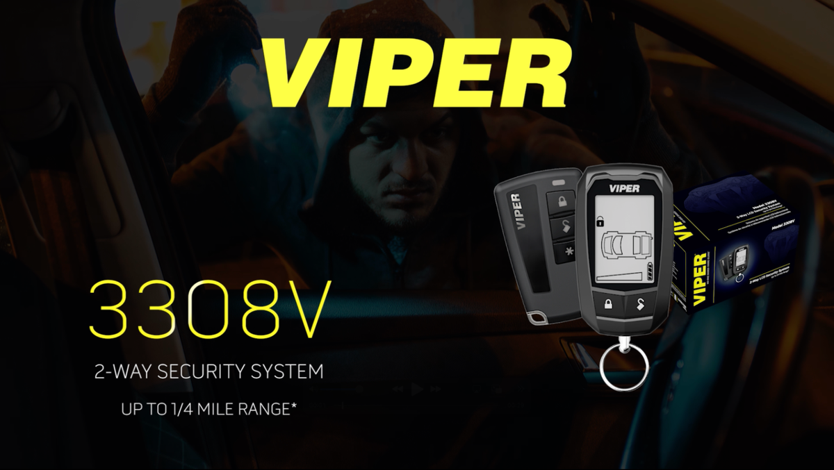 VIPER 3308V / 2-WAY LCD SCURITY SYSTEM CAR ALARM & KEYLESS W/ (2