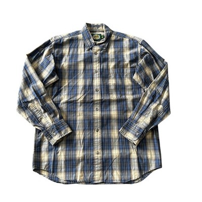 Vintage Cabela's Shirt Men's Size S Size Blue Plaid Button Down Long Sleeve