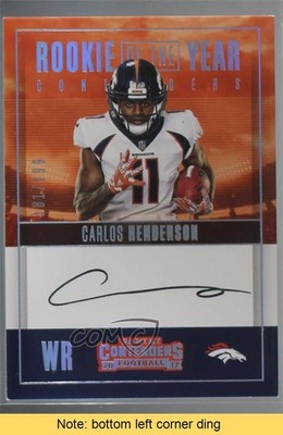 2017 Contenders Rookie of the Year RPS 181/199 Carlos Henderson Auto RC READ 1u6
