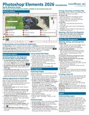 Photoshop Elements 2026 Training Guide Quick Reference Card 2 Page Cheat Sheet