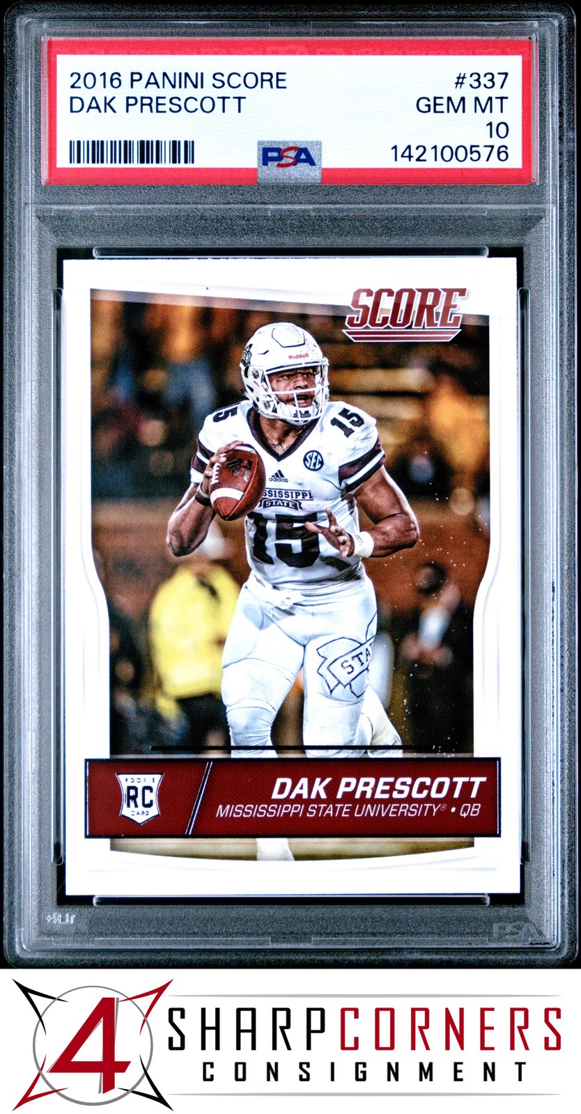 2016 PANINI SCORE #337 DAK PRESCOTT RC PSA 10