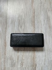 Versace Medusa LOGO black square sunglasses glasses hard case clam shell only