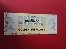 1990 Colorado Buffaloes v Oklahoma Sooners Football Ticket. National Champions.