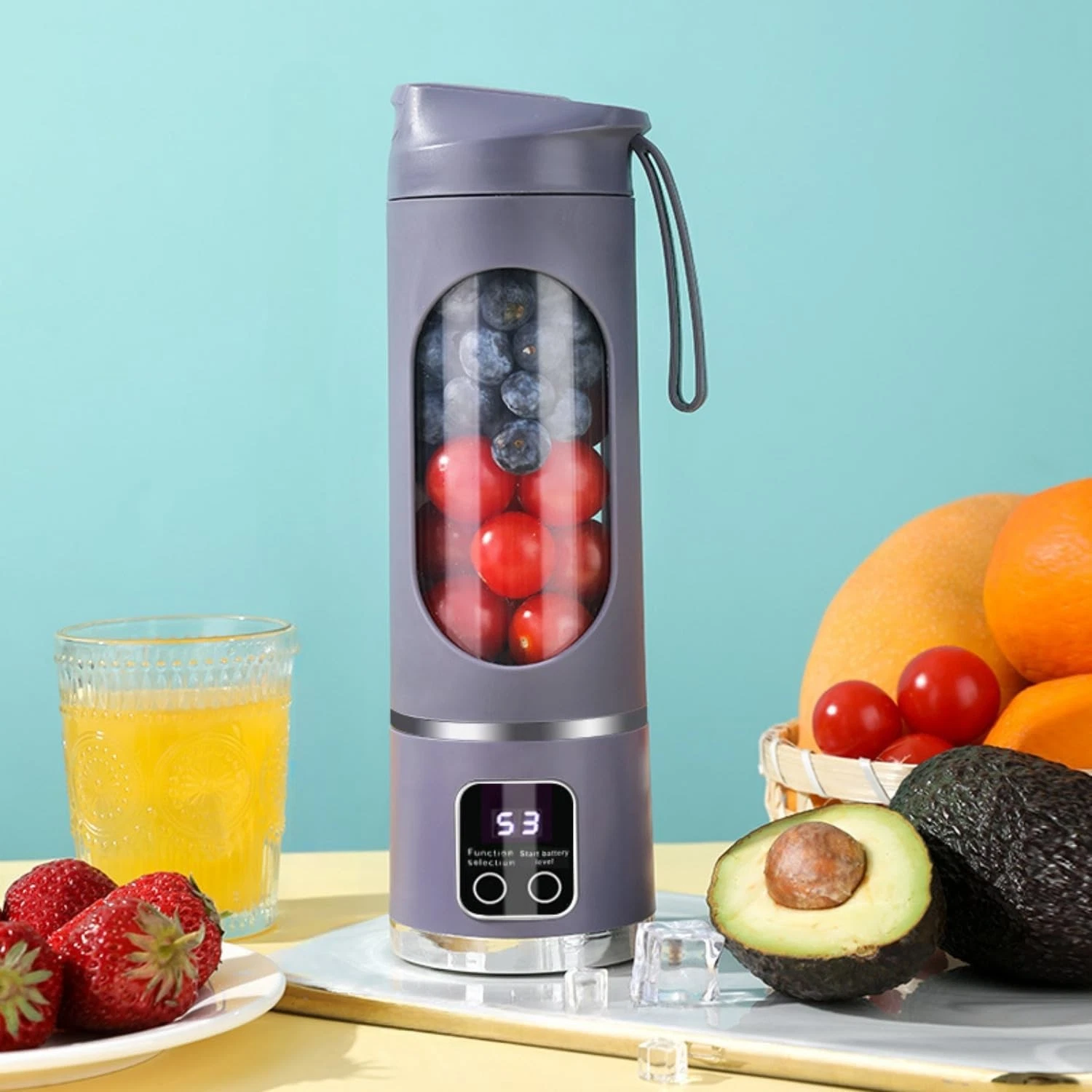 便携式榨汁机/搅拌机/奶昔机 USB充电式榨汁机 450毫升搅拌机 - 图片 1/16