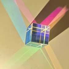 Portable Mini Prism Cube Optical K9 for Physics Teaching  Light Refraction Demo