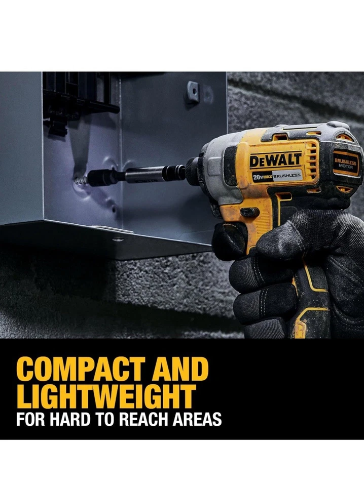 DEWALT 20V MAX Brushless Cordless 1/4 in Impact Driver Kit - Model DCF840D1/NEW - Image 3 of 4