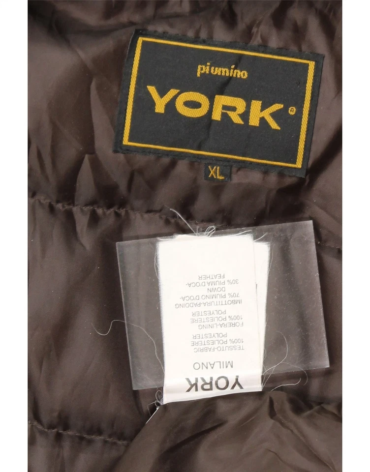YORK Mens Milano Padded Gilet UK 42 XL Brown Polyester BN01 - Image 3 of 3