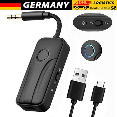 Bluetooth 6.0 Audio Receiver Adapter AUX Kabel Auto 3.5mm Klinke KFZ Empfänger