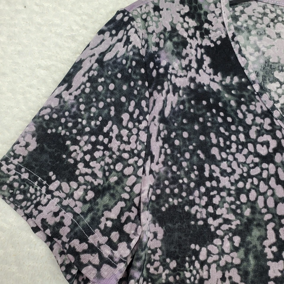 Top para mujer Jaclyn Smith mediano púrpura piel de serpiente elástico hada grunge caprichoso Foto 3 de 4