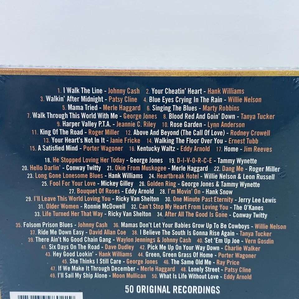 Country Gold • 50 Original Recordings (3xCD Box Set, 2008) Gold Series NEW! - Image 4 of 4
