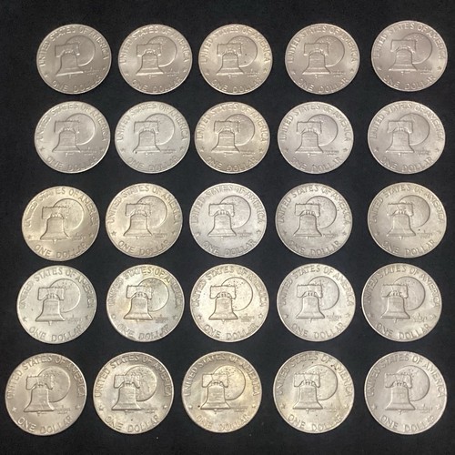100x 1976 Bicentennial Eisenhower Dollars, Philadelphia, Type 2 Reverse. - Picture 4 of 9