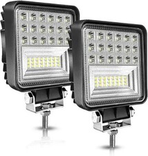LED Tractor Work Light, 2Pcs 4 Inch 126W Led Light Pod 12V 24V Color: Black 2