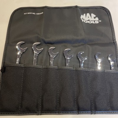 MAC Tools  Metric 12mm-18mm 7 Pc. Offset Open Ended Wrench Set (New) With Bag