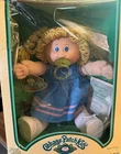1983 Cabbage Patch Kids Gold Hair Blue Eyes  Pacifier Blue Knit Dress - NIB
