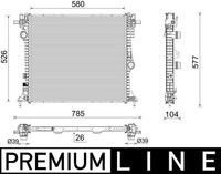 Mahle CR 2587 000P KüHler, MotorküHlung FüR Alfa Romeo