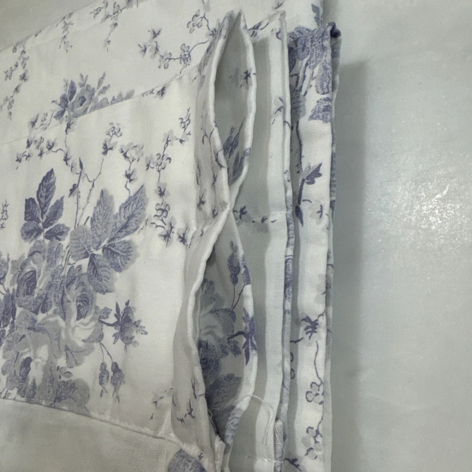 "Par de cortinas florales Laura Ashley azul Sophia 40 X 63"" forradas Cottage-core" Foto 3 de 4