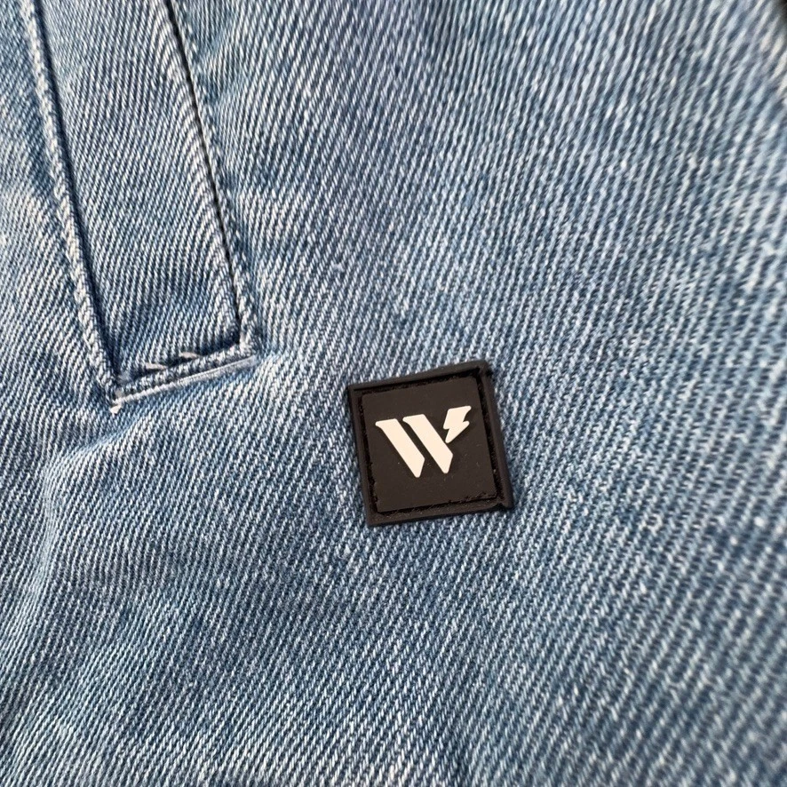 The Wild Collective Kansas City Current Denim Jacket Light Wash Blue Small NWSL image 6