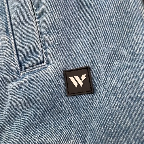 The Wild Collective Kansas City Current Denim Jacket Light Wash Blue Small NWSL image 6