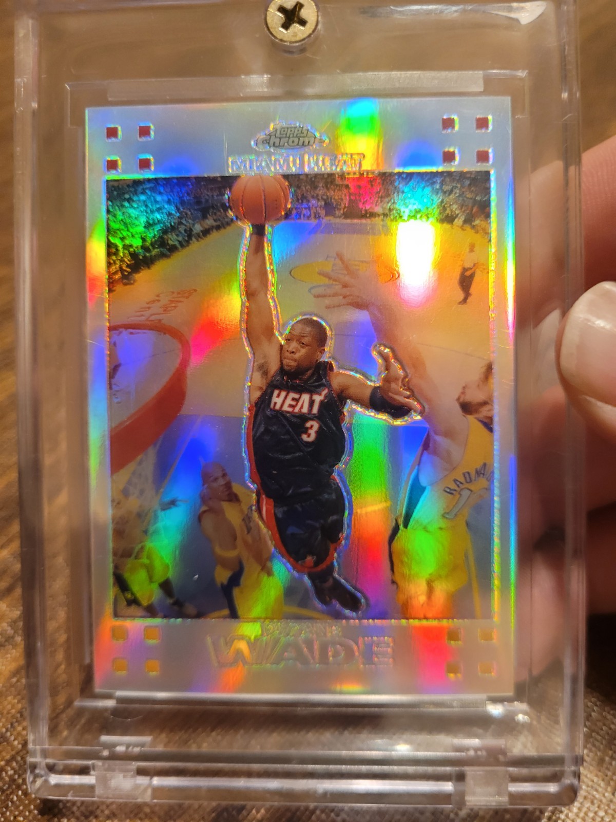 2007-08 Topps Chrome Refractor #3 Dwyane Wade /999 vs lakers gradable look