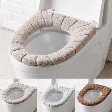 Bathroom Toilet Seat Pad Closestool Washable Soft Padded Warm Mat Cushion Cover