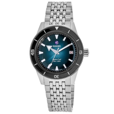 New Rado Captain Cook Automatic Turquoise Gradient Dial Men's Watch R32223213